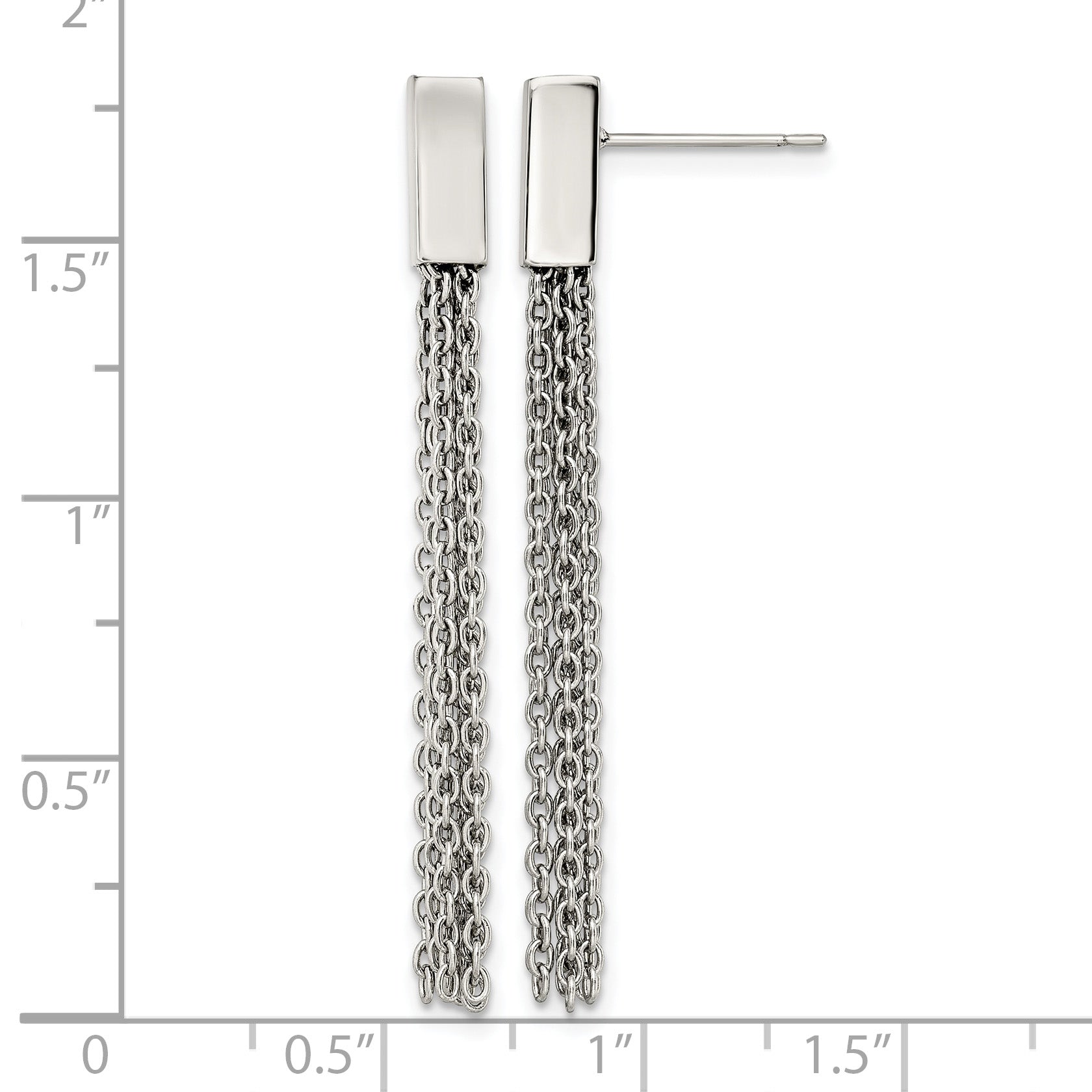 Stainless Steel Polished Drop Dangle Earrings for Women