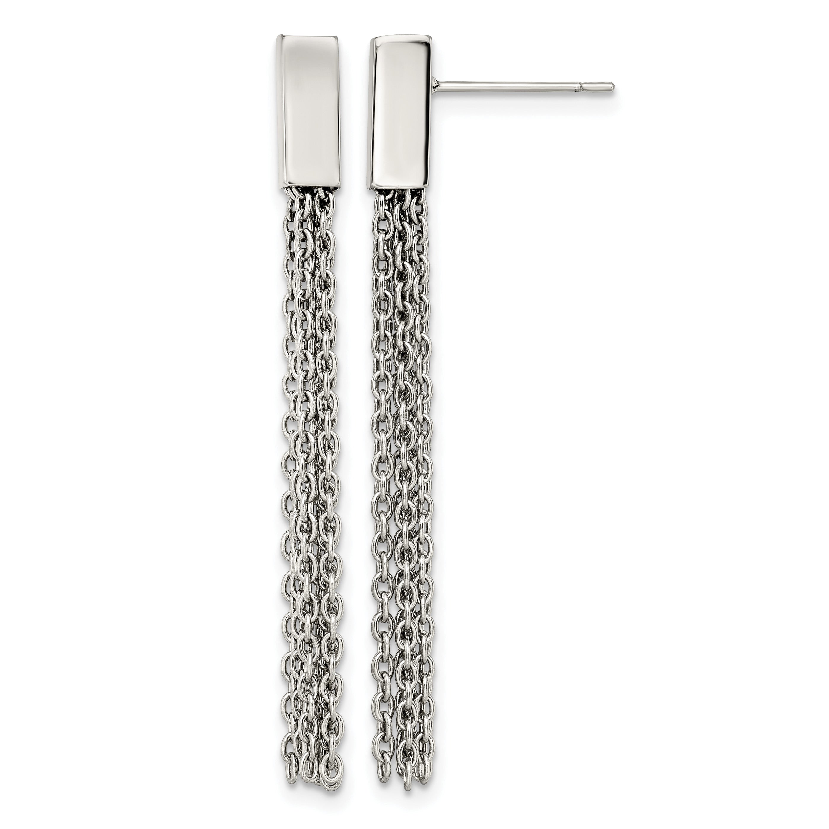 Stainless Steel Polished Drop Dangle Earrings for Women Main image