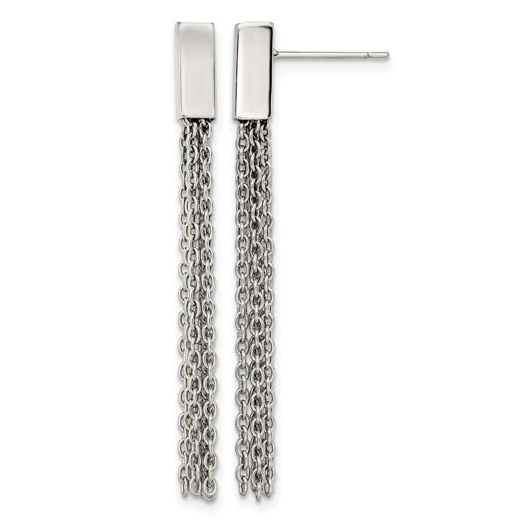 Stainless Steel Polished Drop Dangle Earrings for Women