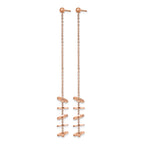 Stainless Steel Rose Gold-Tone Polished Drop Dangle Earrings for Women