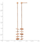 Stainless Steel Rose Gold-Tone Polished Drop Dangle Earrings for Women