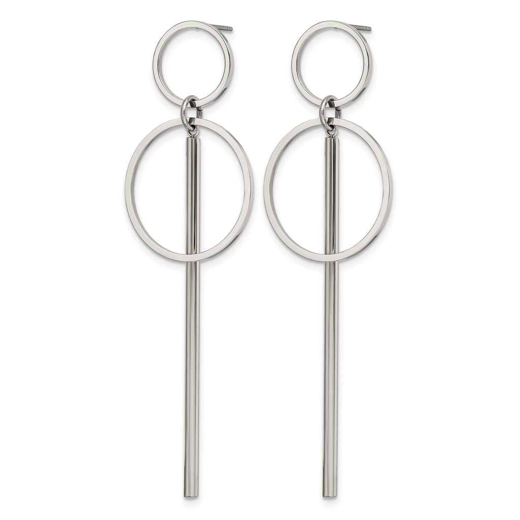 Stainless Steel Polished Drop Dangle Earrings for Women