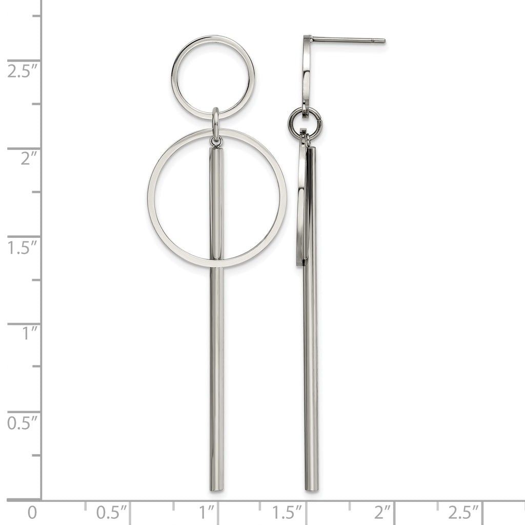Stainless Steel Polished Drop Dangle Earrings for Women