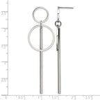 Stainless Steel Polished Drop Dangle Earrings for Women