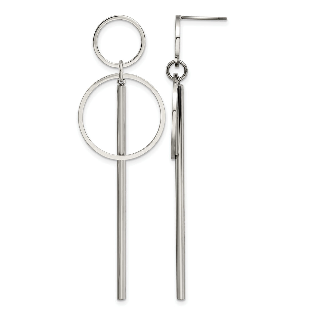 Stainless Steel Polished Drop Dangle Earrings for Women