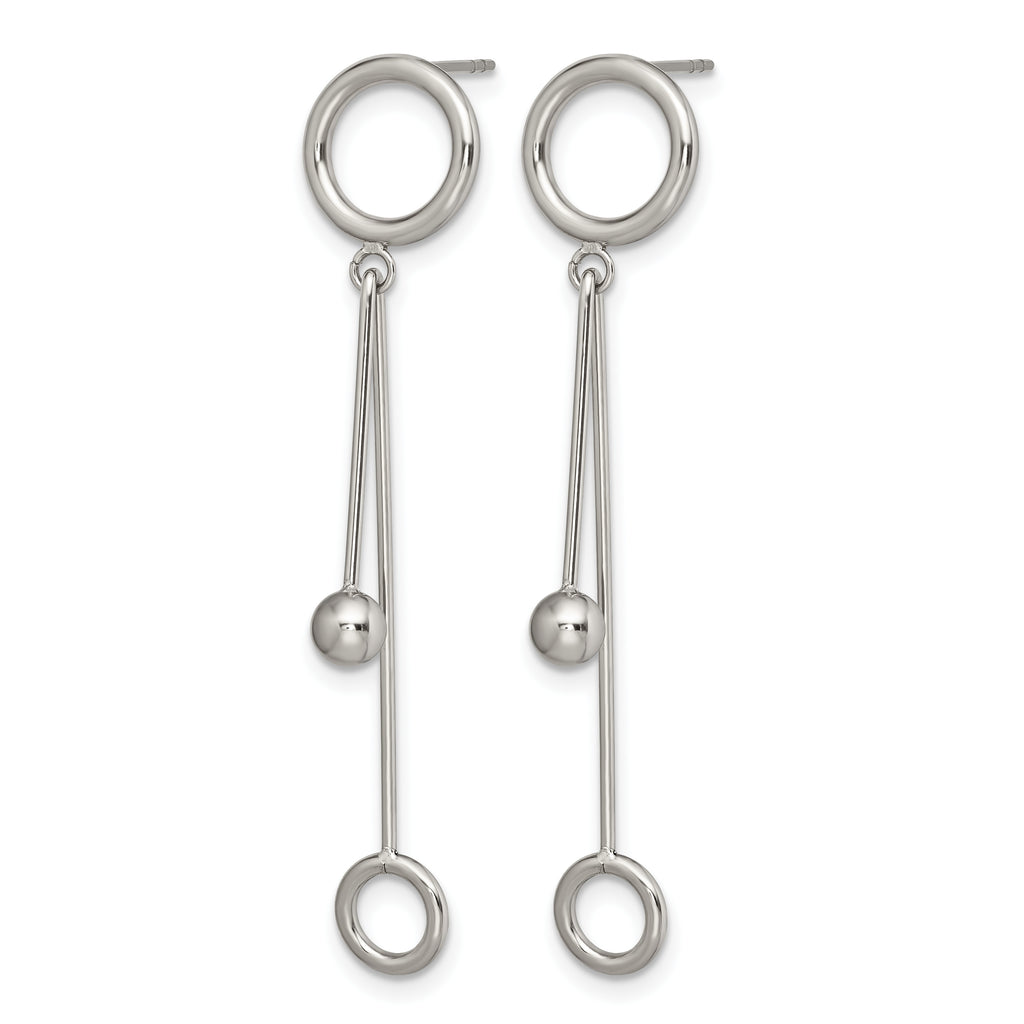 Stainless Steel Polished Drop Dangle Earrings for Women