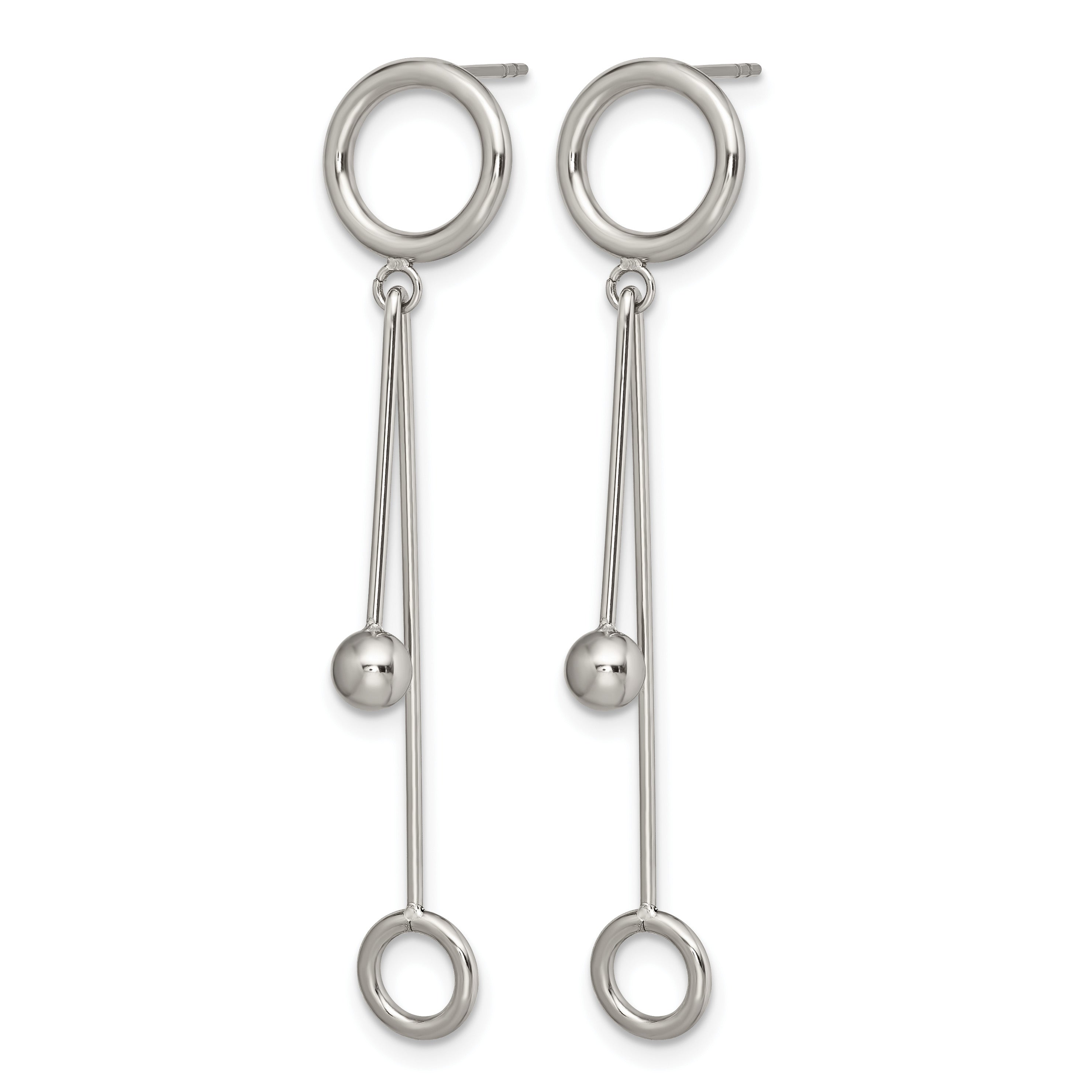 Stainless Steel Polished Drop Dangle Earrings for Women