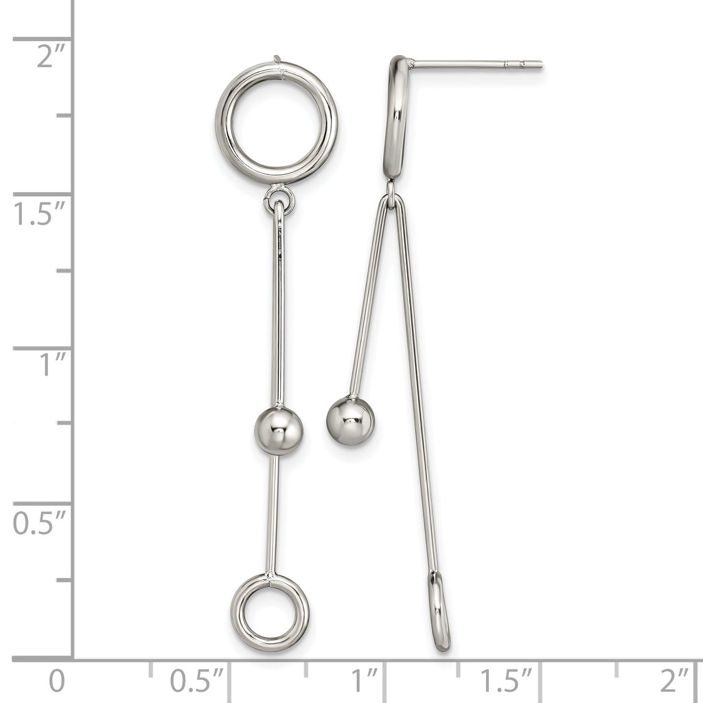 Stainless Steel Polished Drop Dangle Earrings for Women