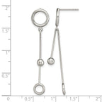 Stainless Steel Polished Drop Dangle Earrings for Women