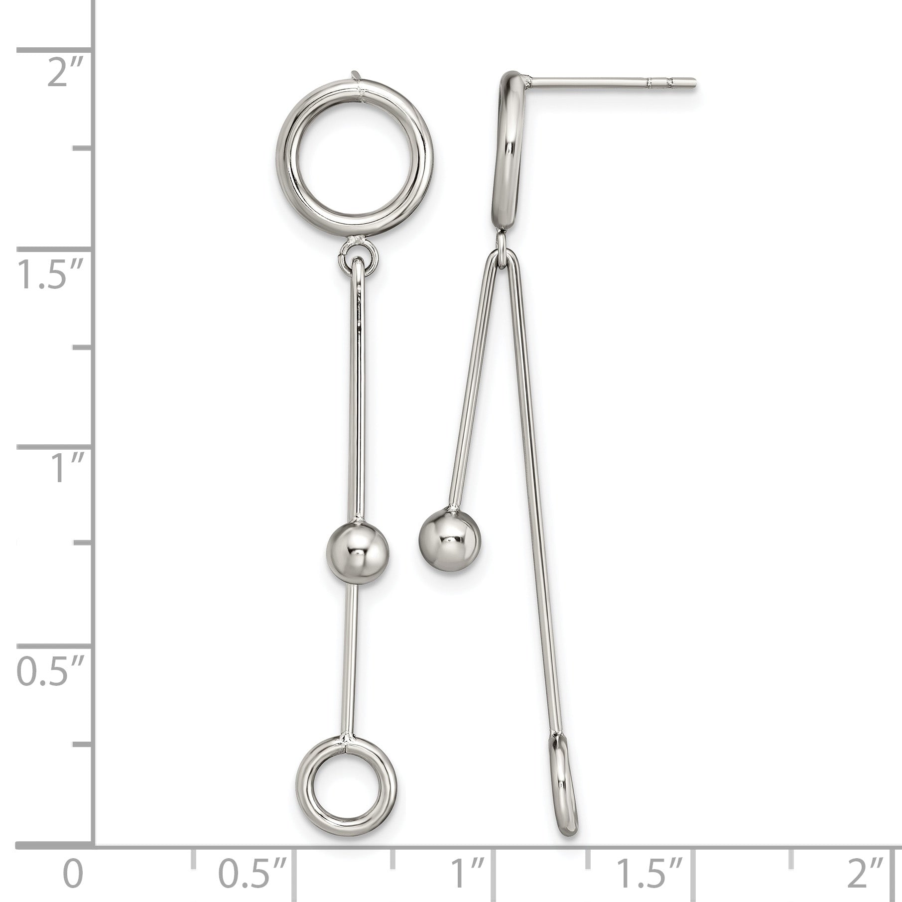 Stainless Steel Polished Drop Dangle Earrings for Women
