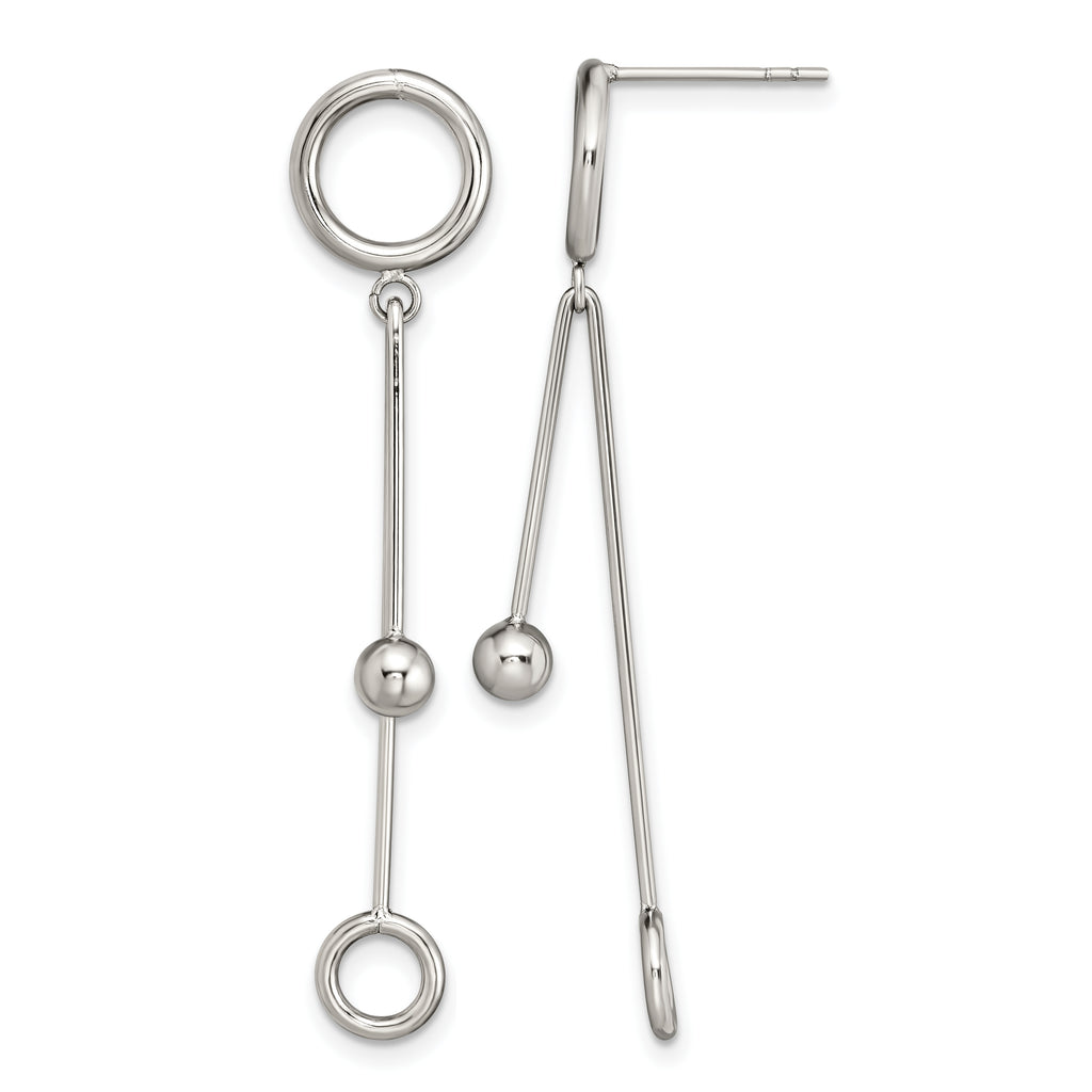 Stainless Steel Polished Drop Dangle Earrings for Women