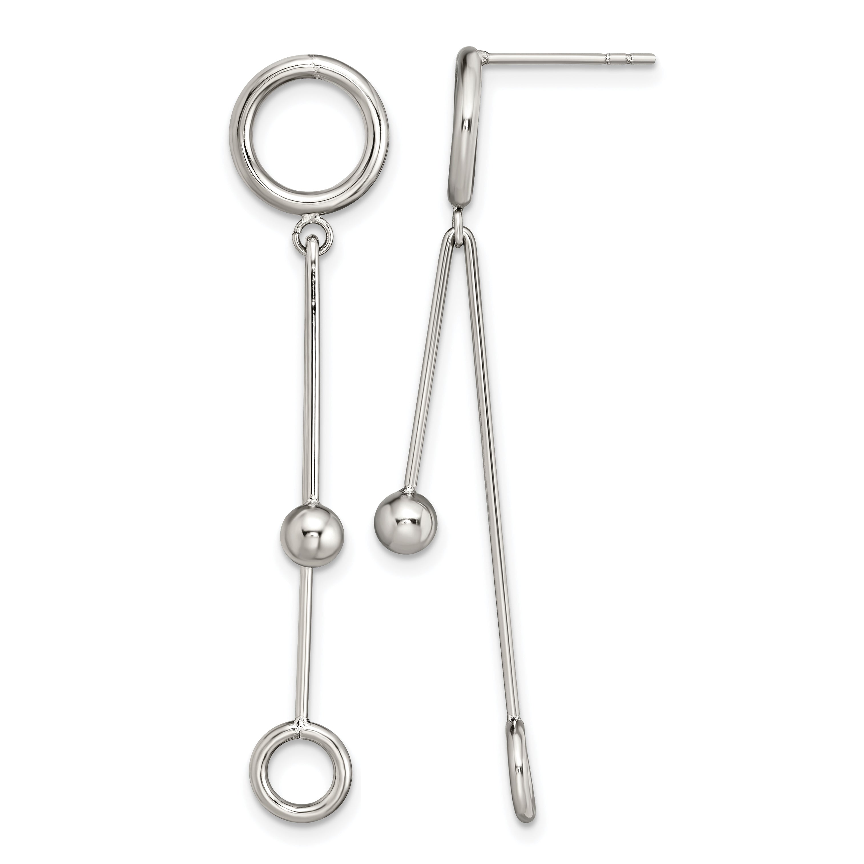 Stainless Steel Polished Drop Dangle Earrings for Women