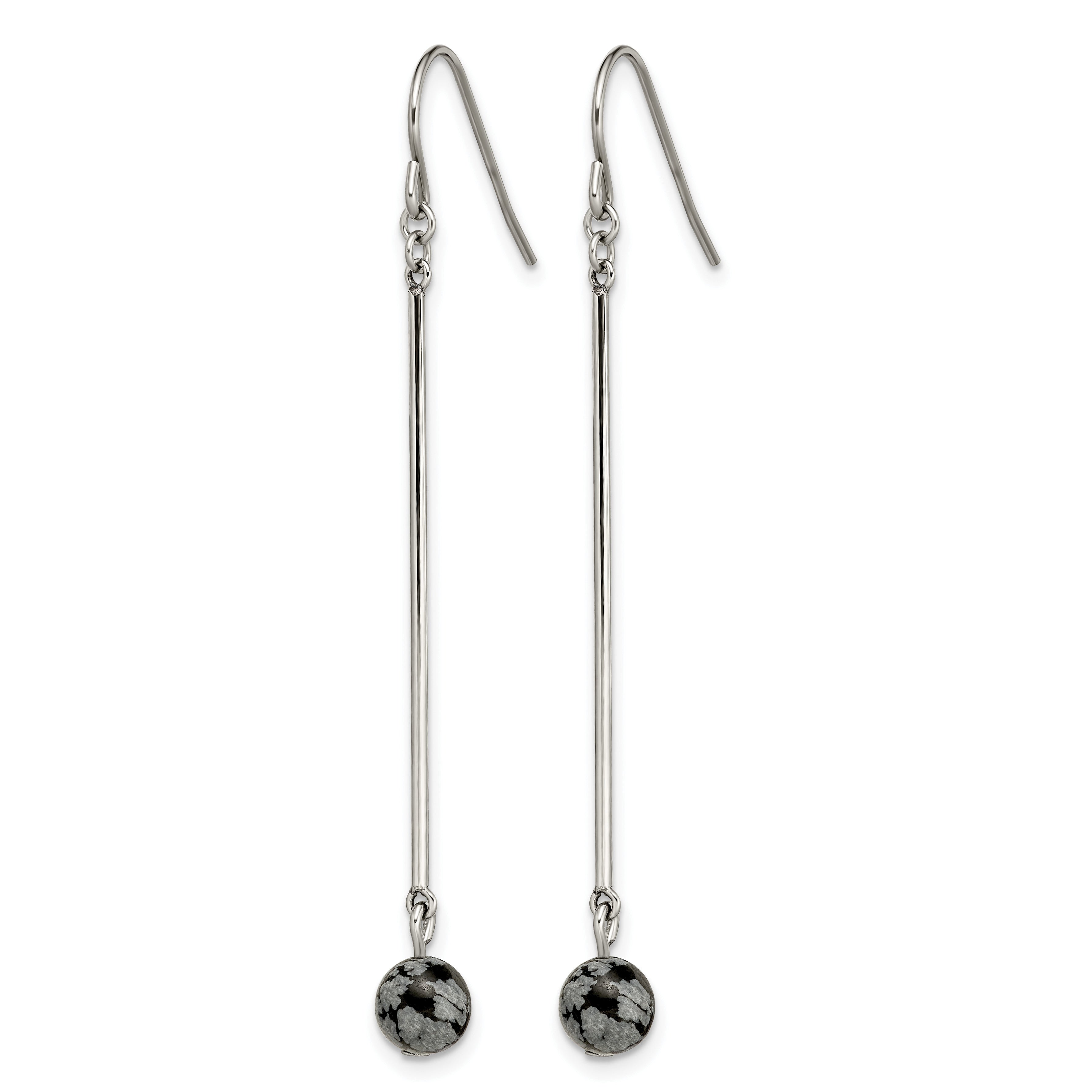 Stainless Steel Polished Drop Dangle Earrings for Women Secondary image
