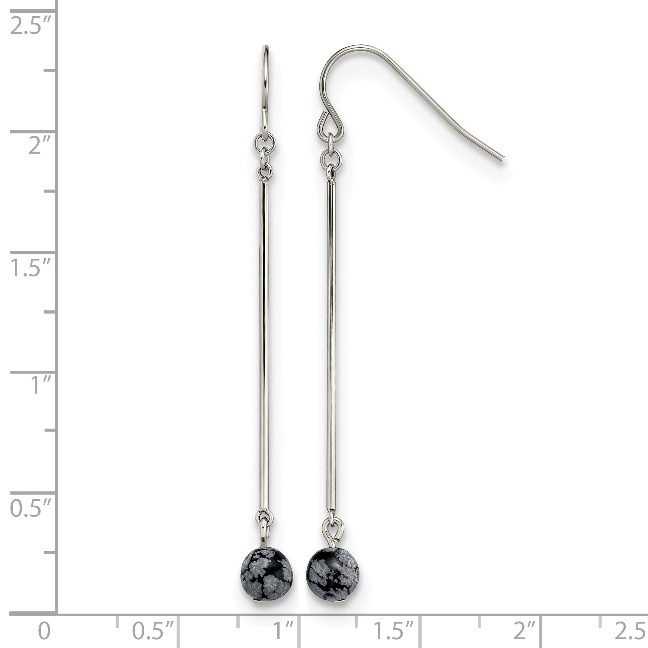 Stainless Steel Polished Drop Dangle Earrings for Women