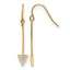 Stainless Steel Ion-Plated Polished Lab-Created Crystal Drop Dangle Earrings for Women