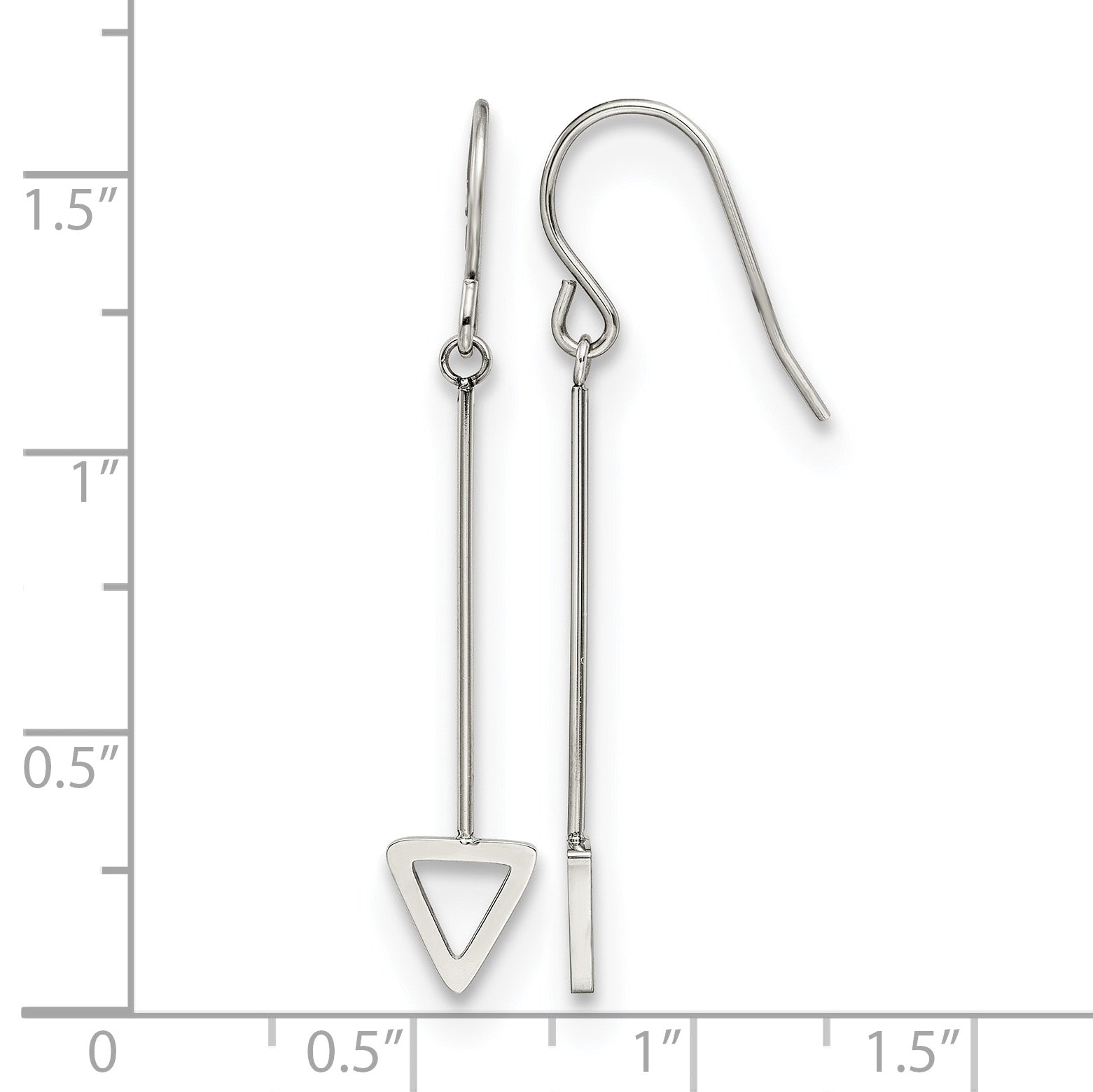 Stainless Steel Polished Drop Dangle Earrings for Women