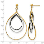 Stainless Steel Multi-Color Polished Twisted Drop Dangle Earrings for Women