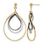 Stainless Steel Multi-Color Polished Twisted Drop Dangle Earrings for Women