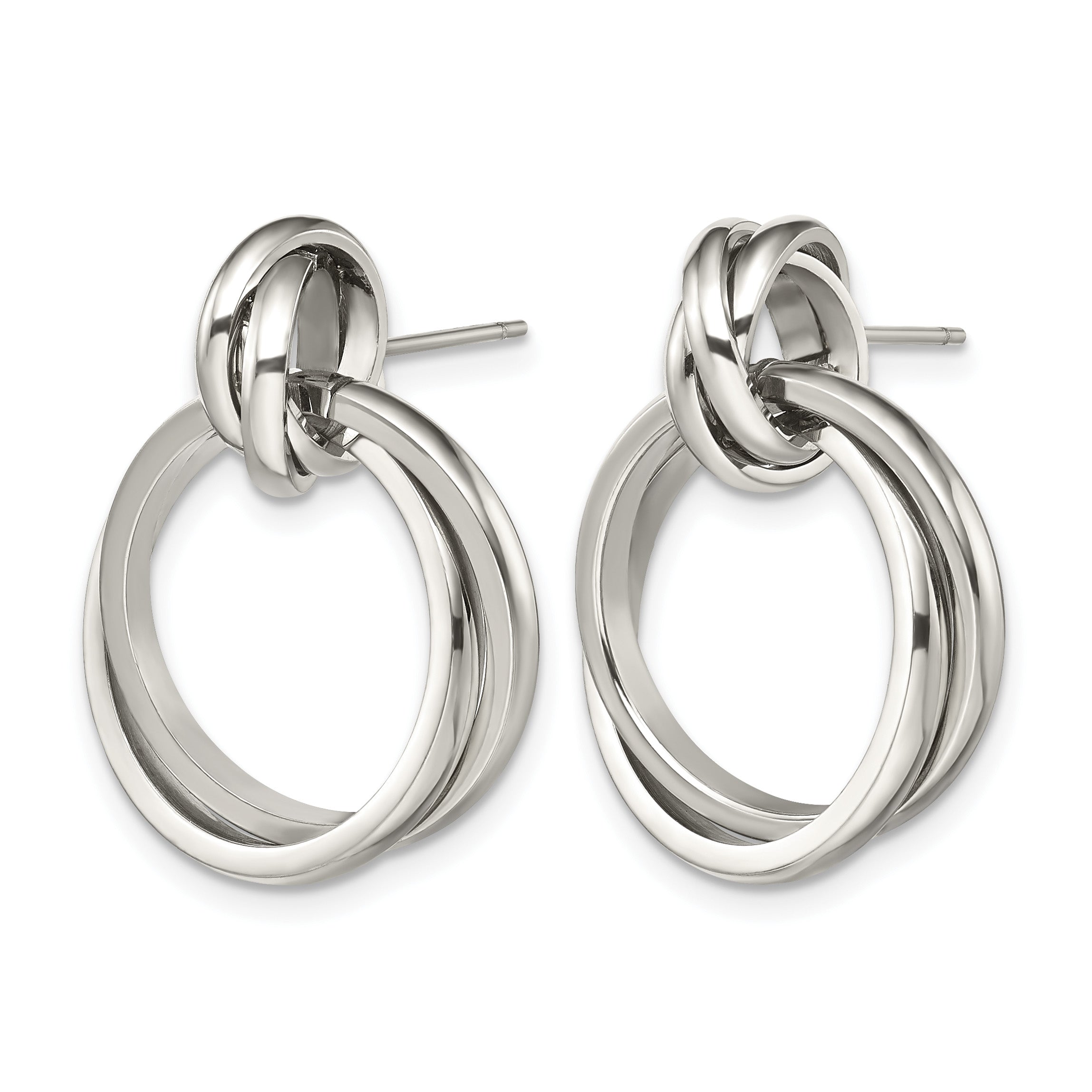 Stainless Steel Polished Drop Dangle Earrings for Women Secondary image