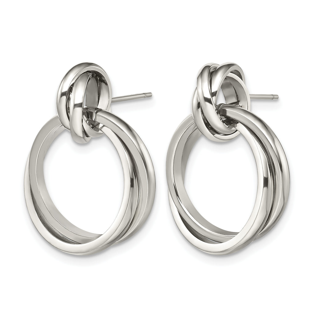 Stainless Steel Polished Drop Dangle Earrings for Women