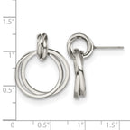 Stainless Steel Polished Drop Dangle Earrings for Women