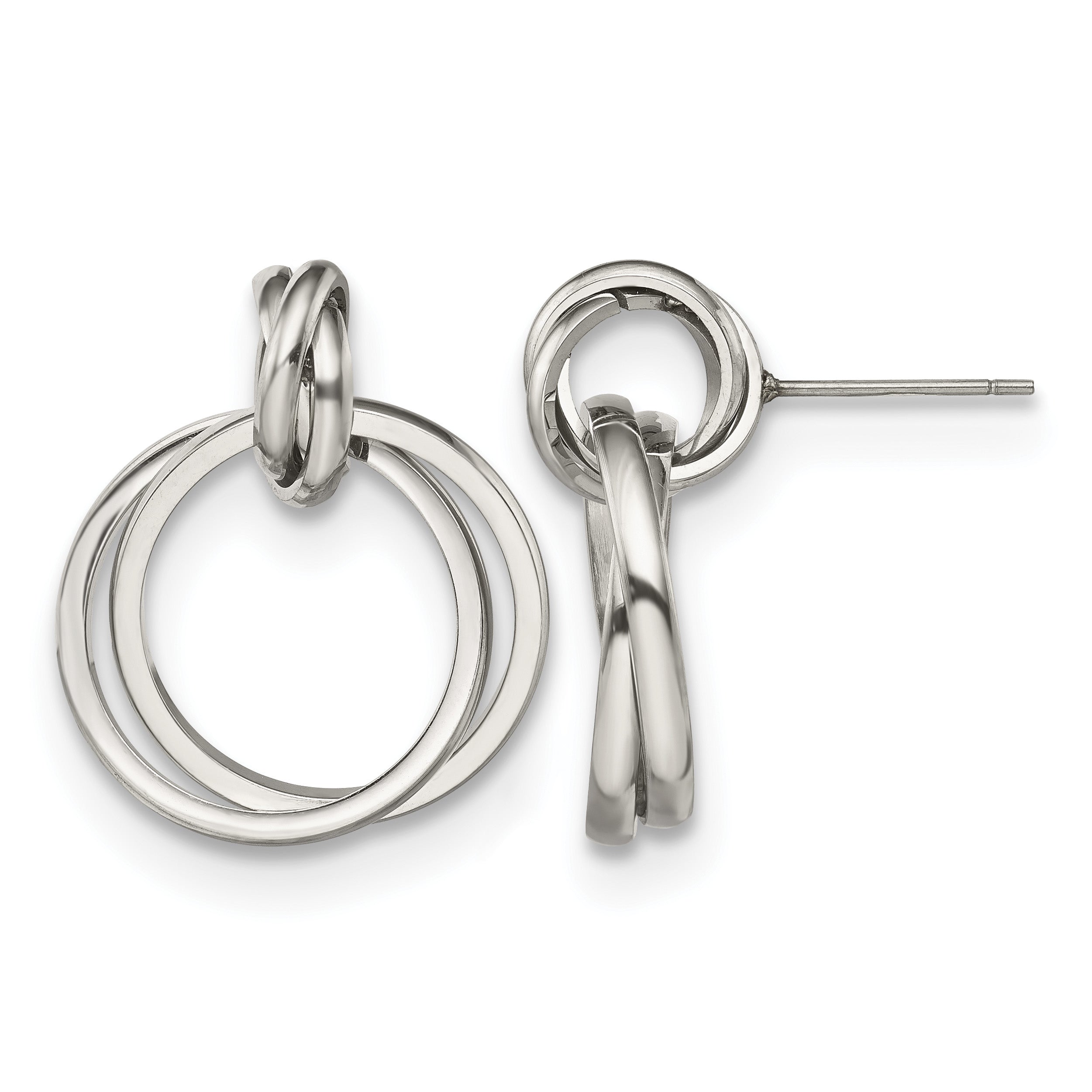 Stainless Steel Polished Drop Dangle Earrings for Women Main image