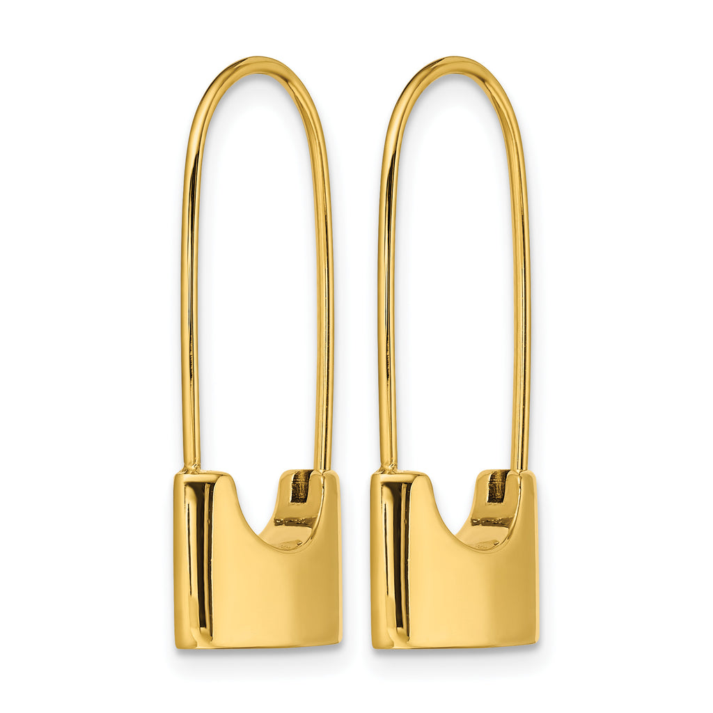Stainless Steel Gold-Tone Polished Drop Dangle Earrings for Women