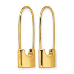 Stainless Steel Gold-Tone Polished Drop Dangle Earrings for Women