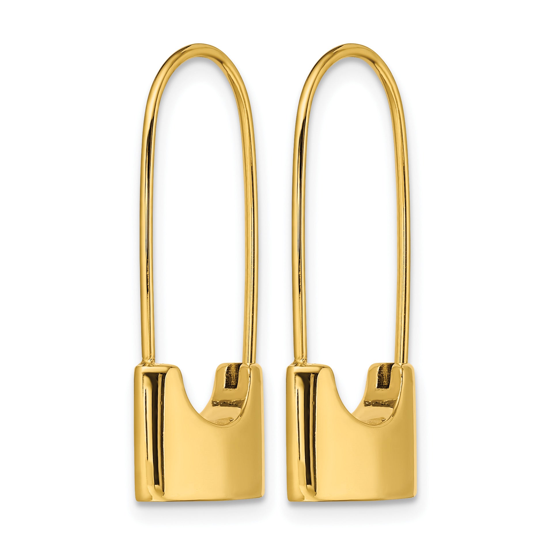 Stainless Steel Gold-Tone Polished Drop Dangle Earrings for Women