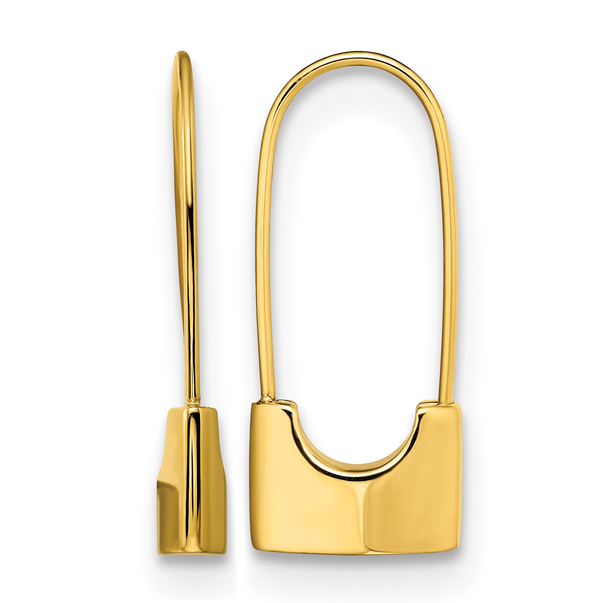 Stainless Steel Gold-Tone Polished Drop Dangle Earrings for Women Main image
