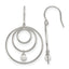 Stainless Steel Polished Pear Simulated Pearl Drop Dangle Earrings for Women