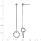 Stainless Steel Polished Drop Dangle Earrings for Women