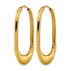 Stainless Steel Gold-Tone Polished Hinged Huggie Hoop Earrings for Women
