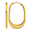 Stainless Steel Gold-Tone Polished Hinged Huggie Hoop Earrings for Women