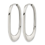 Stainless Steel Polished Hinged Huggie Hoop Earrings for Women
