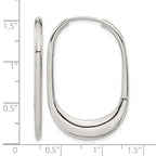 Stainless Steel Polished Hinged Huggie Hoop Earrings for Women