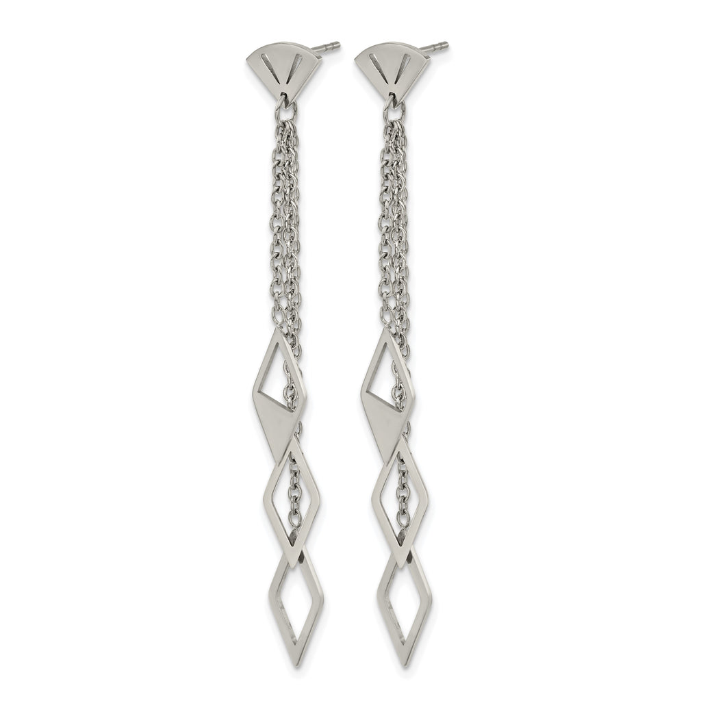 Stainless Steel Polished Drop Dangle Earrings for Women