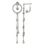 Stainless Steel Polished Lab-Created Crystal Drop Dangle Earrings for Women