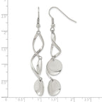Stainless Steel Polished Twisted Drop Dangle Earrings for Women