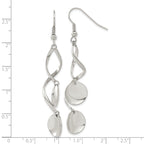 Chisel Stainless Steel Polished Twisted Shepherd Hook Earrings