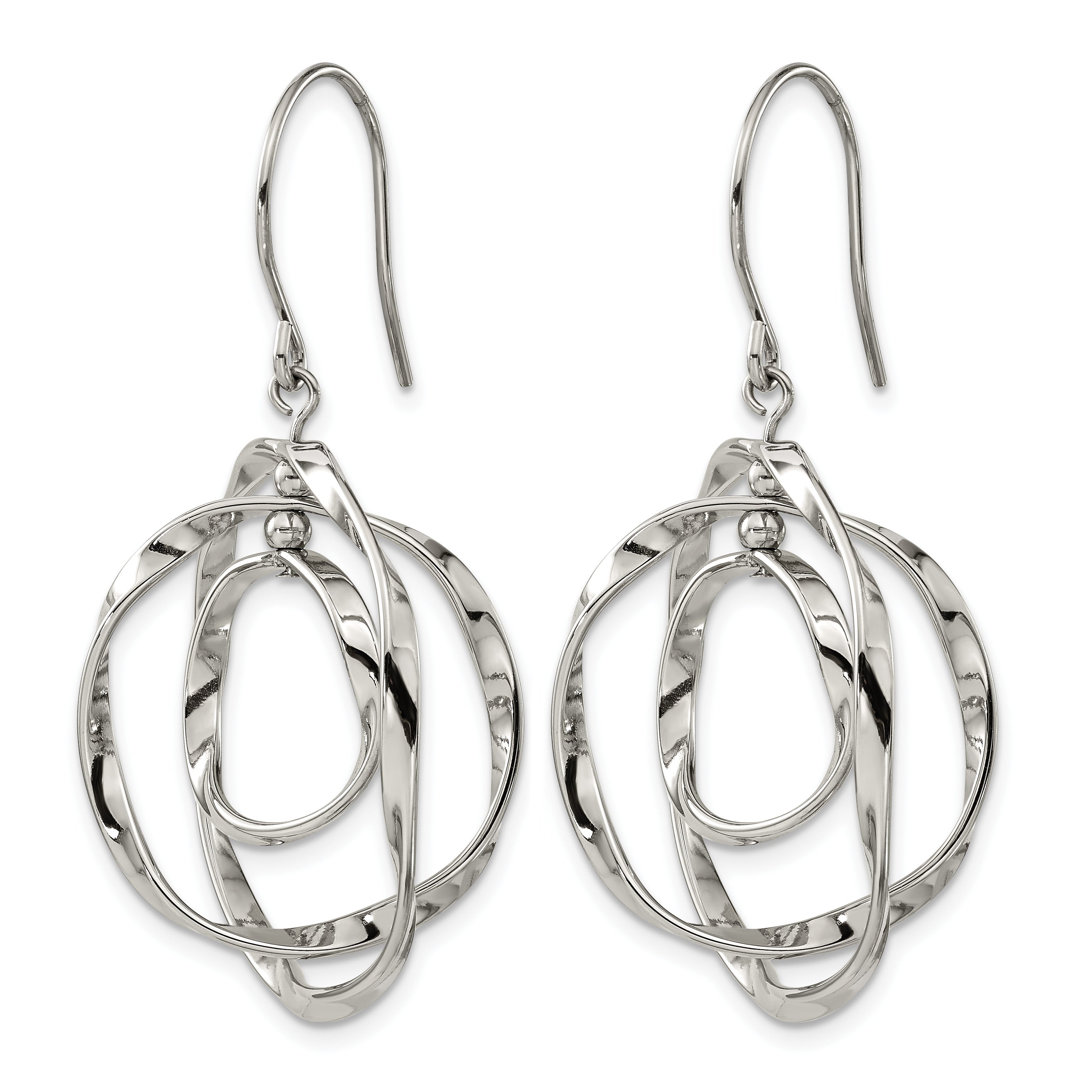 Stainless Steel Polished Drop Dangle Earrings for Women Secondary image
