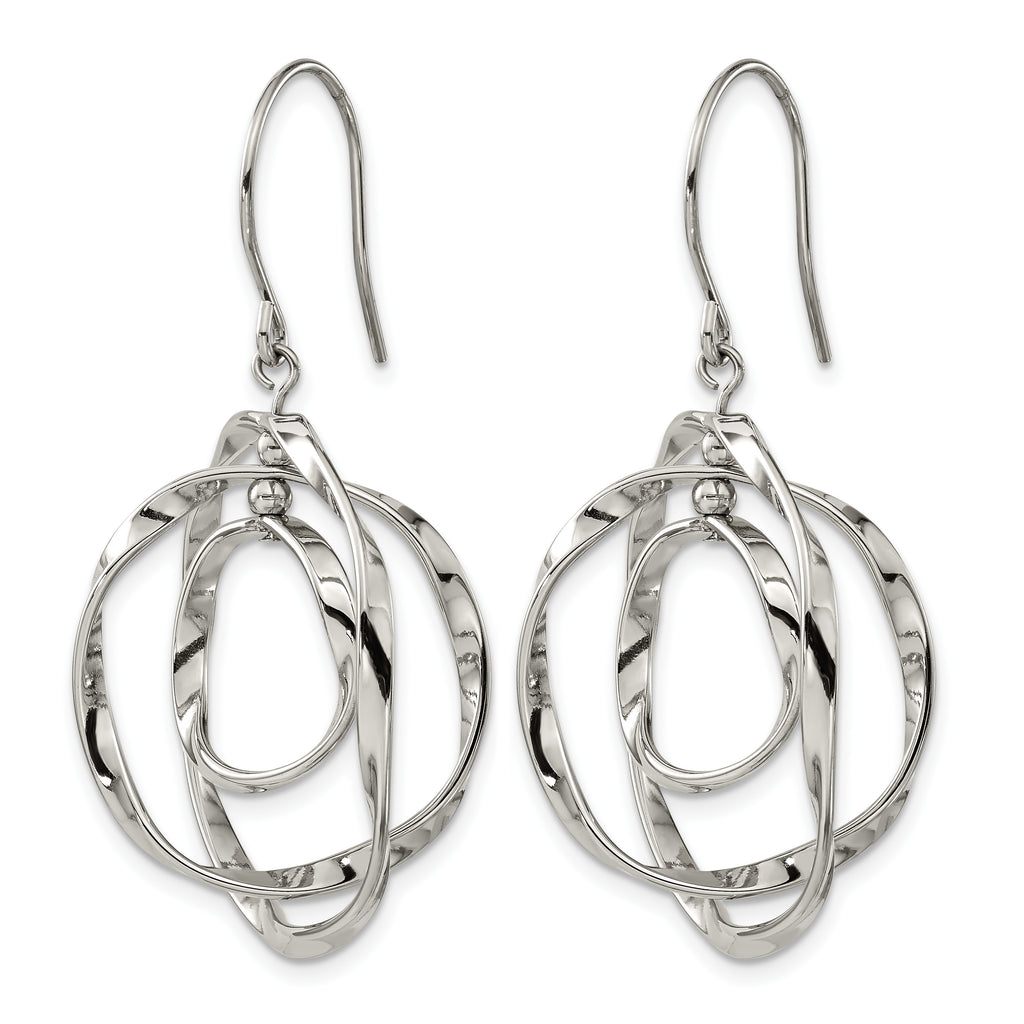 Stainless Steel Polished Drop Dangle Earrings for Women
