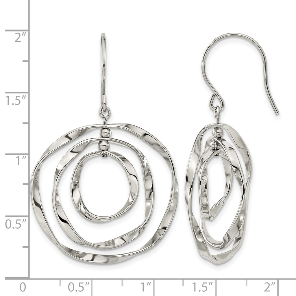 Stainless Steel Polished Drop Dangle Earrings for Women