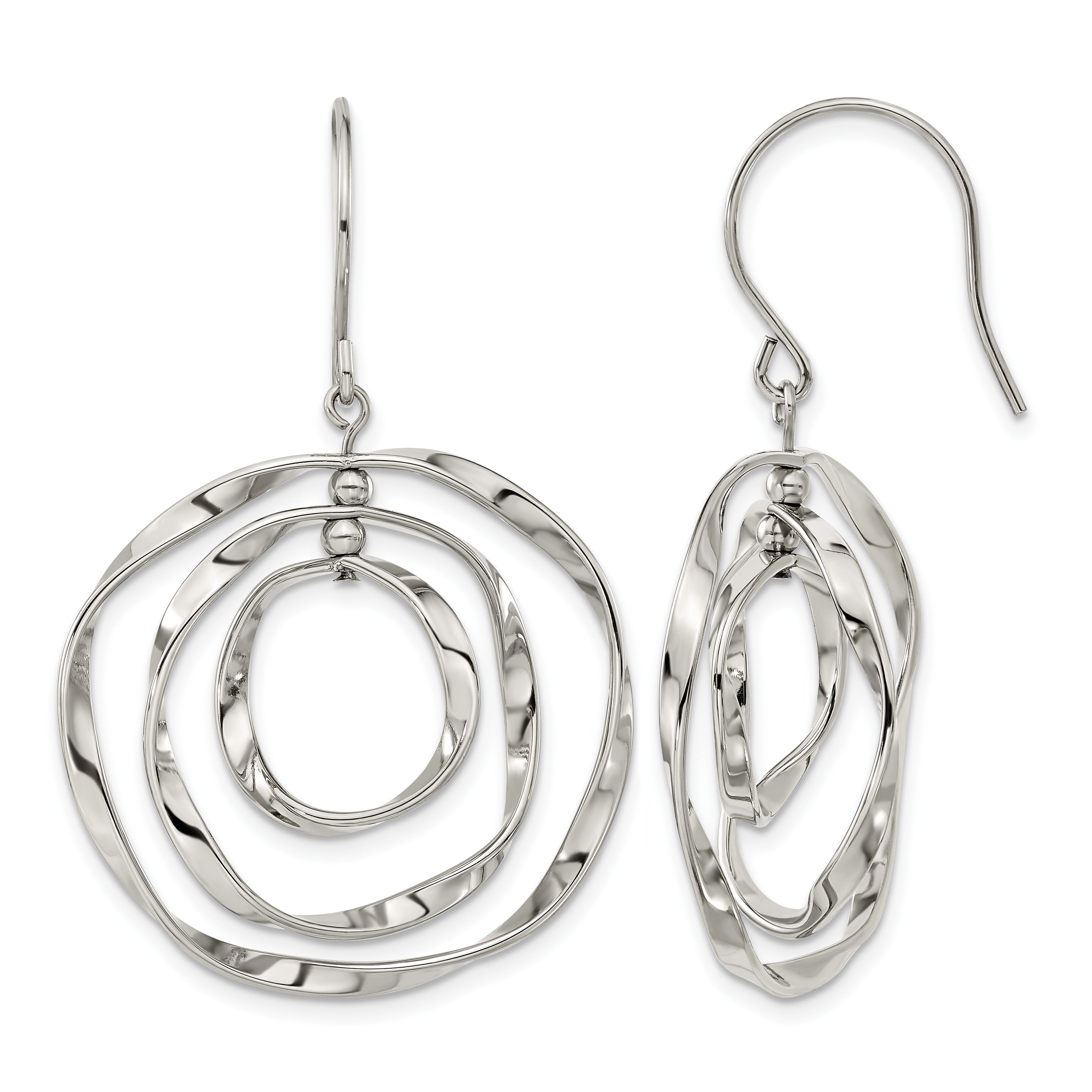 Stainless Steel Polished Drop Dangle Earrings for Women Main image