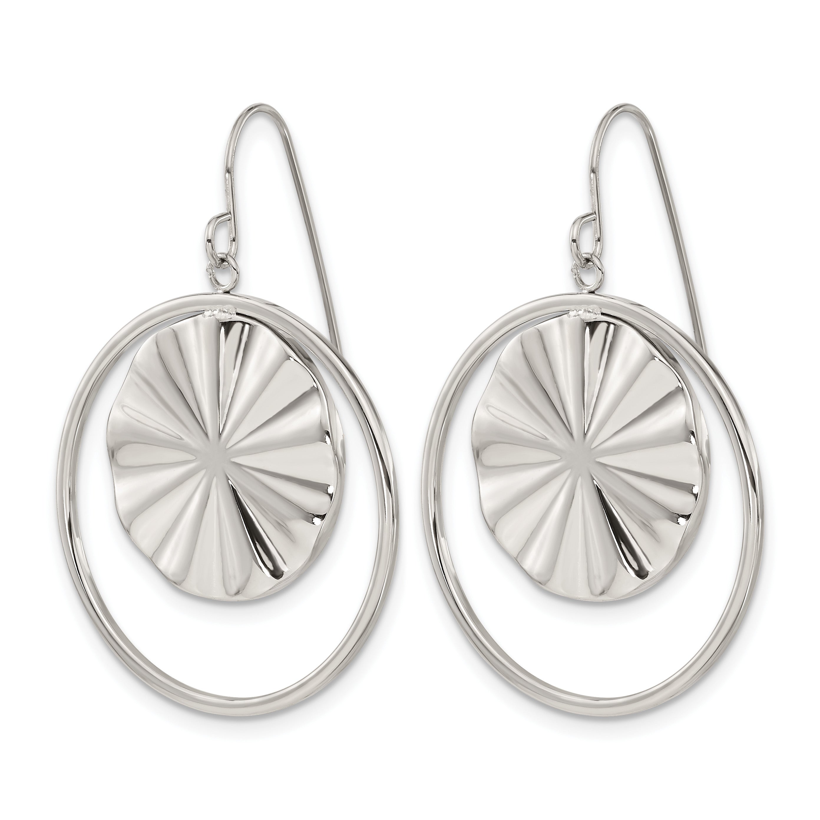 Stainless Steel Polished Drop Dangle Earrings for Women