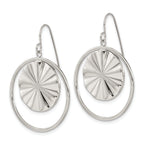 Chisel Stainless Steel Polished Dangle Shepherd Hook Earrings