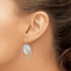 Chisel Stainless Steel Polished Dangle Shepherd Hook Earrings