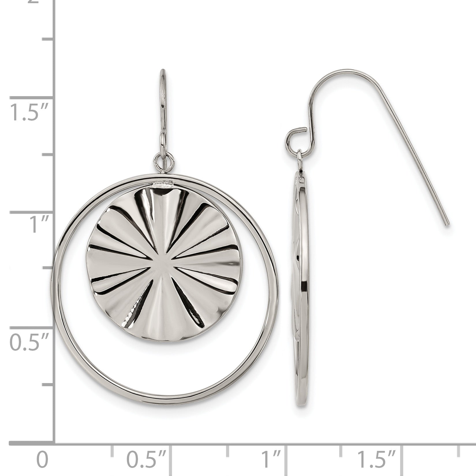 Stainless Steel Polished Drop Dangle Earrings for Women