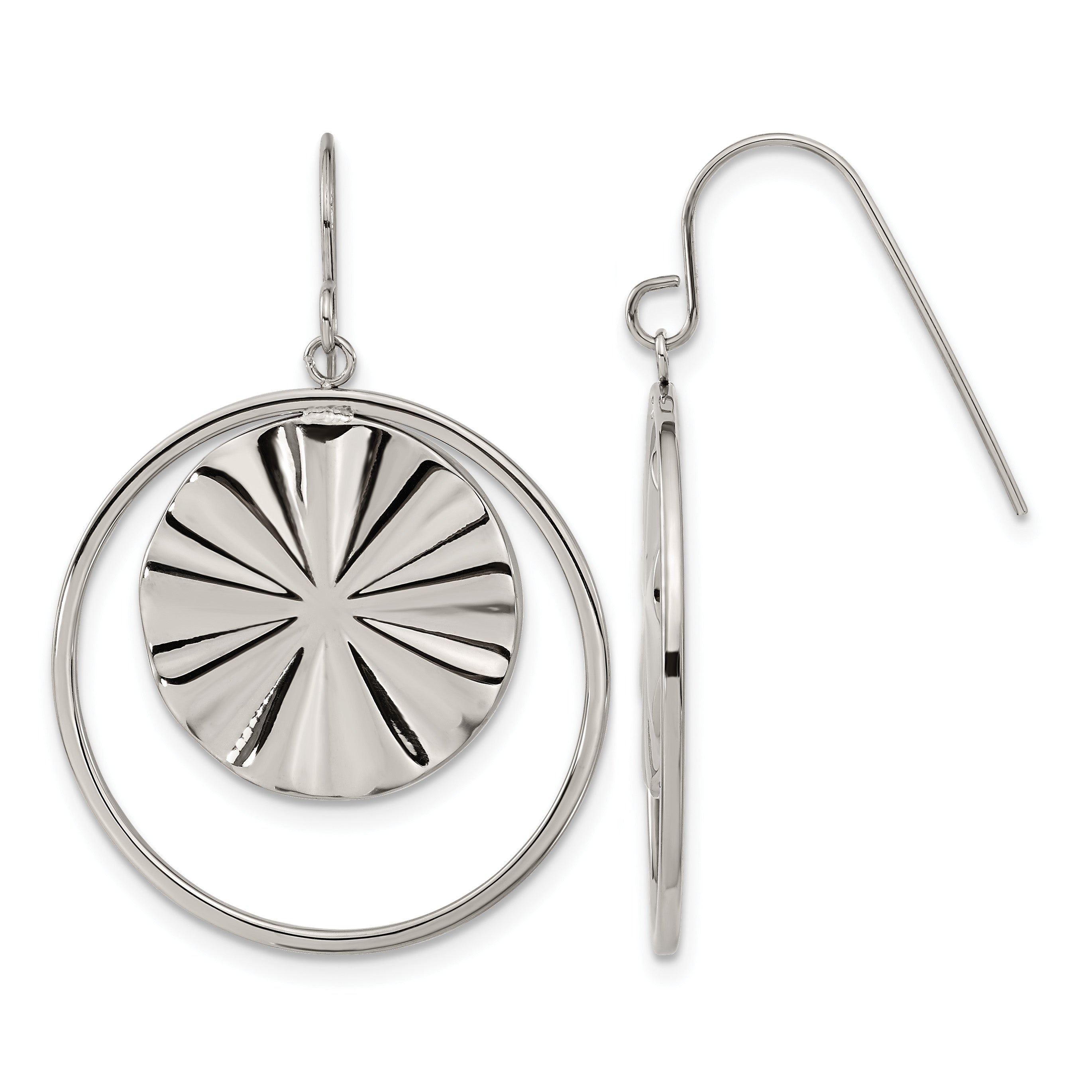 Stainless Steel Polished Drop Dangle Earrings for Women Main image