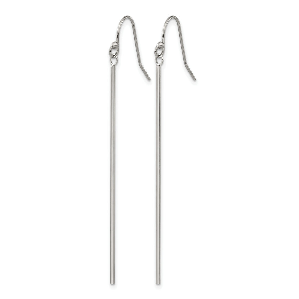 Stainless Steel Polished Drop Dangle Earrings